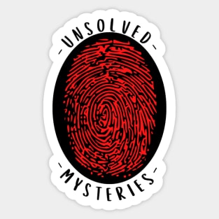 unsolved mysteries Sticker